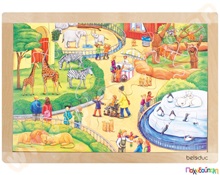 Παζλ με πλαίσιο ο ζωολογικός κήπος  Ξύλινα Εκπαιδευτικά Παζλς