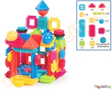 Κατασκευές bristle σετ 112 τεμαχίων  Πλαστικά Παιχνίδια Κατασκευών με Σφηνοτουβλάκια