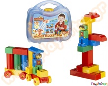 Μαγνητικά τουβλάκια σε βαλιτσάκι  Μαγνητικά Παιχνίδια Κατασκευών