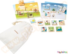 Επιτραπέζιο Μάθε και βρες τις 4 Εποχές Plan Toys  Εκπαιδευτικά Παιχνίδια Ντόμινο