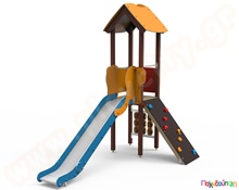 Κέντρο Παιδικής Χαράς Αλκυόνη με Οροφή  Ξύλινα Κέντρα Παιδικής Χαράς