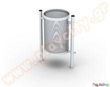 Ανοξείδωτος Κάδος Απορριμμάτων  Εξοπλισμός Πόλης - Παγκάκια - Κάδοι