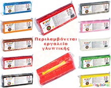 Πλαστελίνη 550 gr και πλαστικό εργαλείο σε 10 χρώματα  Πλαστελίνη Κατασκευών