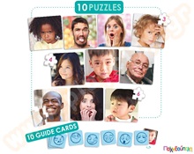 Σετ 10 παζλ συναισθήματα  Χάρτινα Εκπαιδευτικά Παζλς