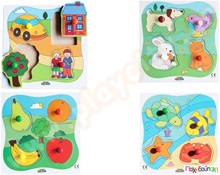 Σετ 4 Ξύλινα Ενσφηνώματα  Ξύλινα Παιδικά Ενσφηνώματα