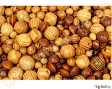 Ξύλινες χάντρες πεύκου  Διακοσμητικές Χάντρες - Κουμπιά