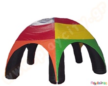 Φουσκωτό Παιχνίδι Τέντα Ουράνιο Τόξο 8 m (με blower)  Φουσκωτές Τέντες - Πέργολες