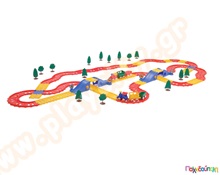 Σιδηρόδρομος μεγάλος 100 τμχ. σε κουβά 20 L  Άθραυστα Παιδικά Οχήματα