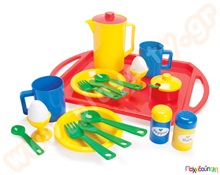 Πρωινό με δίσκο 23 τεμάχια  Παιδικά Κουζινικά