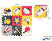 Ελαστικές πλάκες EVA με αθλήματα  Δάπεδα Ασφαλείας Παιδικού Δωματίου