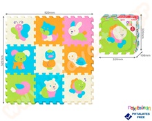 Ελαστικές πλάκες EVA με ζωάκια  Δάπεδα Ασφαλείας Παιδικού Δωματίου