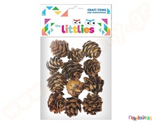 Αποξηραμένα κουκουνάρια 12 τμχ.  Διακοσμητικά Ξύλινα