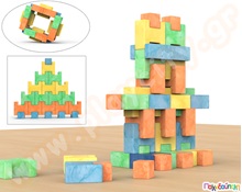 Παιχνίδι Κατασκευών Wally Extra Large  Ξύλινα Παιδικά Ενσφηνώματα