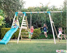 Σύστημα με κούνιες και τσουλήθρα Galapagos  Συστήματα Παιδικής Χαράς