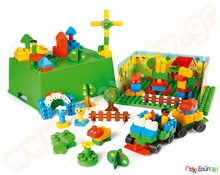 Τουβλάκια κατασκευών φάρμας 118 τμχ  Πλαστικά Παιχνίδια Κατασκευών με Τουβλάκια