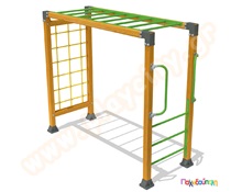 Αναρριχητής και οριζόντια κλίμακα  Ξύλινα Κέντρα Παιδικής Χαράς