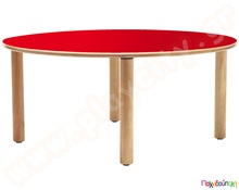 Ξύλινο Παιδικό Τραπέζι κυκλικό κόκκινο χρώμα  Ξύλινα Παιδικά Τραπεζάκια