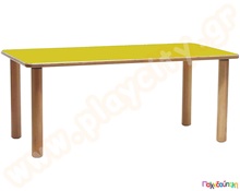 Ξύλινο Παιδικό Τραπέζι παραλληλόγραμμο πράσινο χρώμα  Ξύλινα Παιδικά Τραπεζάκια