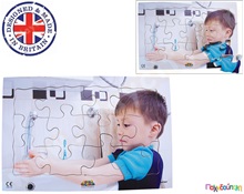 Παζλ με καλές πρακτικές υγιεινής - Πλένω τα χέρια μου  Ξύλινα Εκπαιδευτικά Παζλς