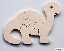 Ξύλινο παζλ - Δεινοσαυράκι  Κατασκευές Χειροτεχνίας