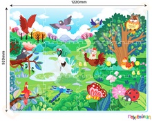 Χαλί παιχνιδιού - Puzzle ο κήπος των πουλιών 32x32x1 cm  Δάπεδα Ασφαλείας Παιδικού Δωματίου