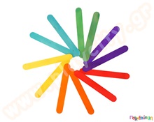 Γλωσσοπίεστρα χρωματιστά σετ 80τμχ  Διακοσμητικά Ξύλινα