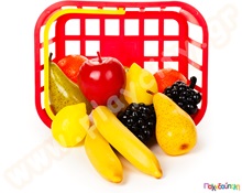 Φρούτα σε καλάθι σε φυσικό μέγεθος  Πλαστικά Παιδικά Τρόφιμα - Φρούτα - Λαχανικά