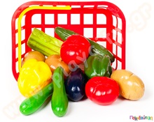 Λαχανικά σε καλάθι σε φυσικό μέγεθος  Πλαστικά Παιδικά Τρόφιμα - Φρούτα - Λαχανικά