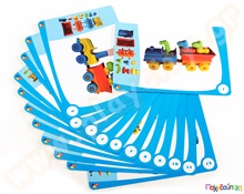 Κάρτες με πρότυπα κατασκευών  Πλαστικά Παιχνίδια Κατασκευών με Τουβλάκια Μαλακά