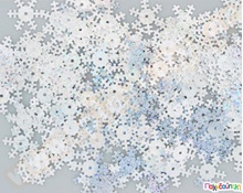 Πούλιες ασημένιες νιφάδες  Διακοσμητικές Πούλιες