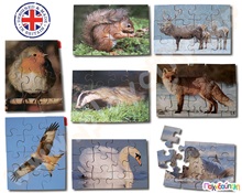 Σετ 8 ξύλινα παζλ άγρια ζωή  Ξύλινα Εκπαιδευτικά Παζλς