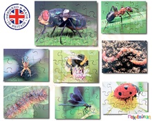 Σετ 8 ξύλινα παζλ έντομα  Ξύλινα Εκπαιδευτικά Παζλς