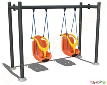 Κούνια δύο θέσεων για ΑΜΕΑ  Κέντρα Παιδικής Χαράς για ΑΜΕΑ