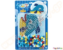 Σετ κατασκευής φαλαινίτσα με 250 χάντρες 10mm  Πλαστικά Παιχνίδια Κατασκευών με Χάντρες Maxi HAMA