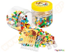 Σετ κατασκευής σκυλάκι με 400 χάντρες σε βάζο 10mm  Πλαστικά Παιχνίδια Κατασκευών με Χάντρες Maxi HAMA