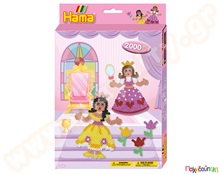 Σετ κατασκευών πριγκίπισσες και λουλούδια 2000 χάντρες 5mm  Πλαστικά Παιχνίδια Κατασκευών με Χάντρες Midi HAMA