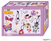 Σετ κατασκευής αξεσουάρ-κοσμήματα 2000 χάντρες 5mm  Πλαστικά Παιχνίδια Κατασκευών με Χάντρες Midi HAMA