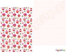 Χαρτόνι X-mas muffins 50x70 εκ, 300 gr  Χαρτόνια Τυπωμένα