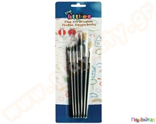 Σετ 6 πινέλα στρόγγυλα Νο 2,4,6,10 κ πλακέ 8,12  Πινέλα