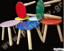 Ξύλινο σκαμπό  Ξύλινα Παιδικά Καρεκλάκια