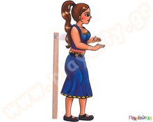 Φιγούρες - Μαριονέτες Θεάτρου Σκιών Κοπέλα  Θέατρο Σκιών - Καραγκιόζης