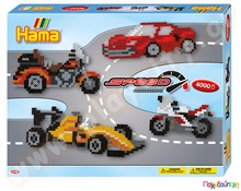 Αγωνιστικά οχήματα 4000 χάντρες 5mm  Πλαστικά Παιχνίδια Κατασκευών με Χάντρες Midi HAMA
