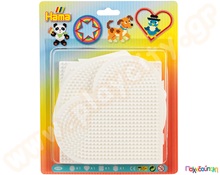 Σετ 4 μεγάλα κάδρα δημιουργίας για χάντρες 5mm HAMA  Πλαστικά Παιχνίδια Κατασκευών με Χάντρες Midi HAMA