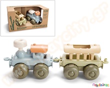 Σετ μηχανή τρένου και βαγόνι BIO  Άθραυστα Παιδικά Οχήματα