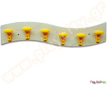 Κρεμάστρα 6 θέσεων και 6 γάντζων κίτρινη L-M  Κρεμάστρες - Παπουτσοθήκες