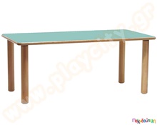 Τραπέζι παραλληλόγραμμο θαλασσί χρώμα  Ξύλινα Παιδικά Τραπεζάκια