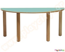 Τραπέζι ημικυκλικό θαλλασί χρώμα  Ξύλινα Παιδικά Τραπεζάκια