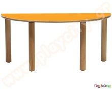 Τραπέζι ημικυκλικό πορτοκαλί χρώμα  Ξύλινα Παιδικά Τραπεζάκια