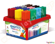 Μαρκαδόροι λεπτοί GIOTTO TURBO COLOR 144 τμχ. σε πλαστική θήκη  Μαρκαδόροι