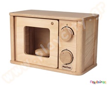 Ξύλινος φούρνος μικροκυμάτων Plan Toys  Παιδικές Κουζίνες - Ψυγεία - Πλυντήρια